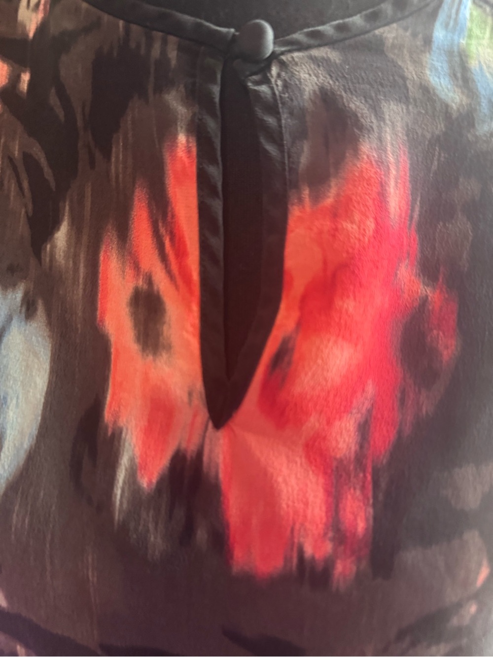 J.Crew Abstract Watercolor Print Sleeveless Blouse Top Size 4 - Picture 3 of 6